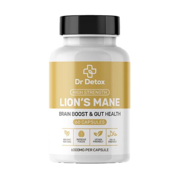 Lions Mane Capsules By Dr Detox 60 Pack